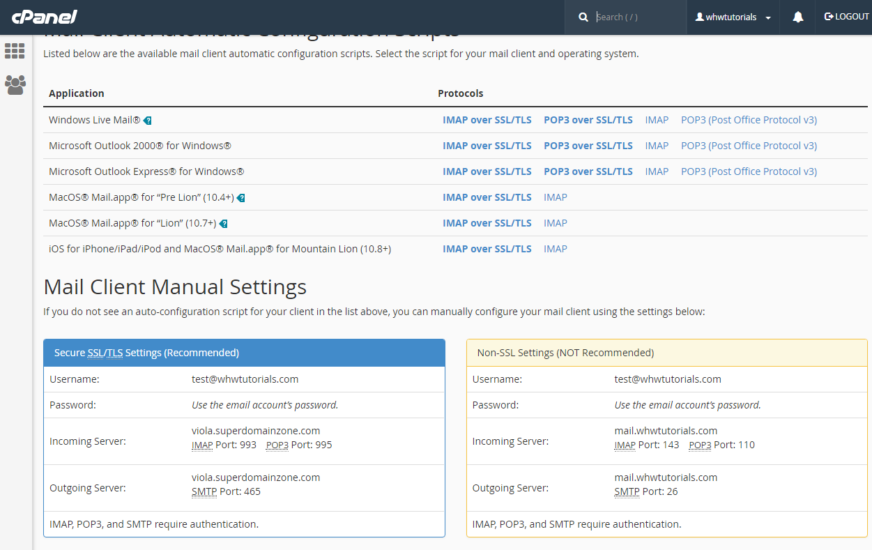 cpanel support